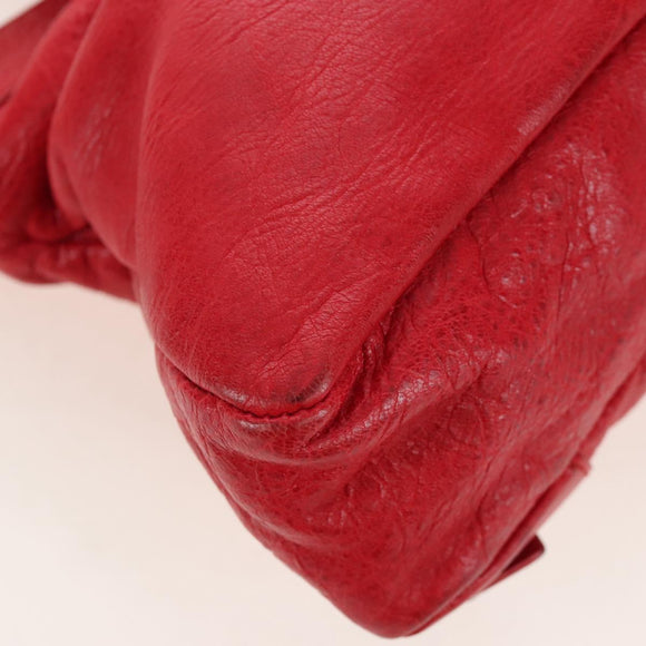 Balenciaga The First Hand Bag Leather 2way Red 103208 Auth 209432V