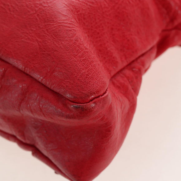 Balenciaga The First Hand Bag Leather 2way Red 103208 Auth 209432V