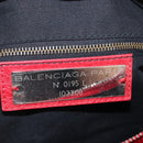 Balenciaga The First Hand Bag Leather 2way Red 103208 Auth 209432V-19
