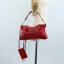 Balenciaga The First Hand Bag Leather 2way Red 103208 Auth 209432V-26
