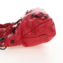 Balenciaga The First Hand Bag Leather 2way Red 103208 Auth 209432V-5
