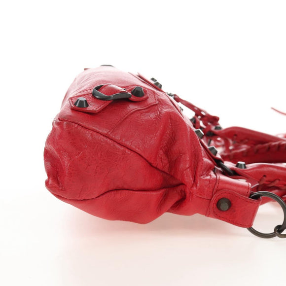 Balenciaga The First Hand Bag Leather 2way Red 103208 Auth 209432V