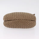 Bottega Veneta INTRECCIATO Shoulder Bag Leather Beige Gold Auth 209433A-11