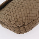 Bottega Veneta INTRECCIATO Shoulder Bag Leather Beige Gold Auth 209433A-12