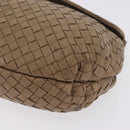 Bottega Veneta INTRECCIATO Shoulder Bag Leather Beige Gold Auth 209433A-13