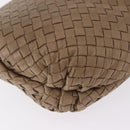 Bottega Veneta INTRECCIATO Shoulder Bag Leather Beige Gold Auth 209433A-14