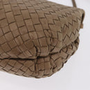 Bottega Veneta INTRECCIATO Shoulder Bag Leather Beige Gold Auth 209433A-15