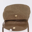 Bottega Veneta INTRECCIATO Shoulder Bag Leather Beige Gold Auth 209433A-16