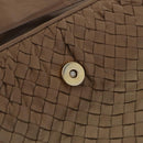 Bottega Veneta INTRECCIATO Shoulder Bag Leather Beige Gold Auth 209433A-18
