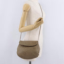 Bottega Veneta INTRECCIATO Shoulder Bag Leather Beige Gold Auth 209433A-25