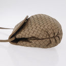 Bottega Veneta INTRECCIATO Shoulder Bag Leather Beige Gold Auth 209433A-6