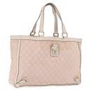 GUCCI GG Canvas Tote Bag Pink Gold 141472 Auth 209435-1
