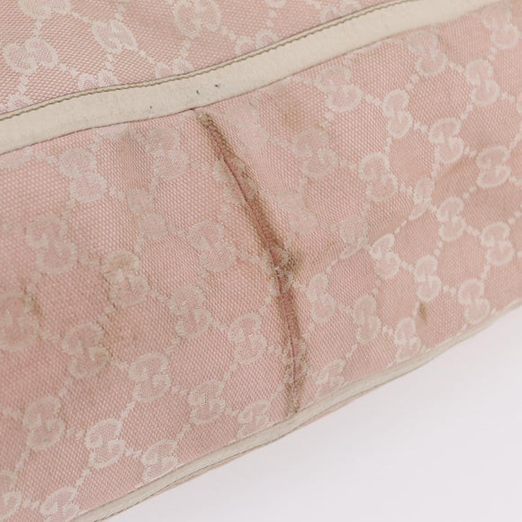 GUCCI GG Canvas Tote Bag Pink Gold 141472 Auth 209435