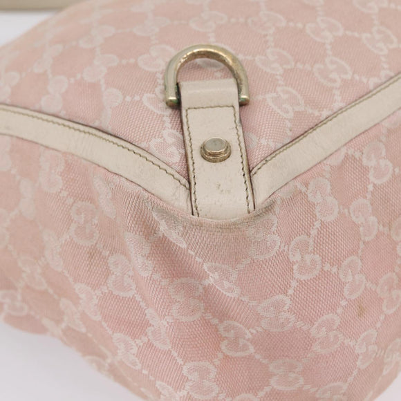 GUCCI GG Canvas Tote Bag Pink Gold 141472 Auth 209435