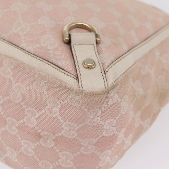 GUCCI GG Canvas Tote Bag Pink Gold 141472 Auth 209435