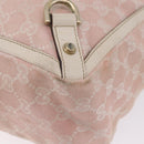 GUCCI GG Canvas Tote Bag Pink Gold 141472 Auth 209435-15