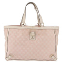 GUCCI GG Canvas Tote Bag Pink Gold 141472 Auth 209435-2