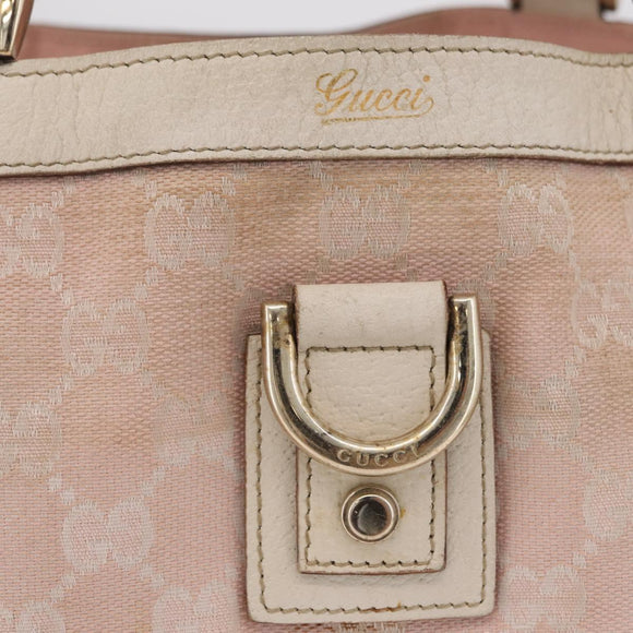 GUCCI GG Canvas Tote Bag Pink Gold 141472 Auth 209435