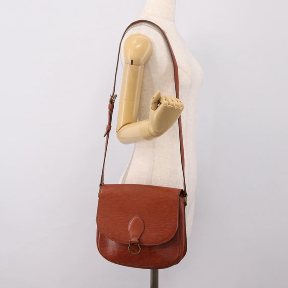 LOUIS VUITTON Epi Saint Cloud GM Shoulder Bag Brown M52193 LV Auth 209436