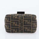 FENDI Zucca Canvas Mamma Baguette Hand Bag Black Brown Auth 209437V-10