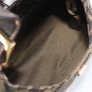 FENDI Zucca Canvas Mamma Baguette Hand Bag Black Brown Auth 209437V-19