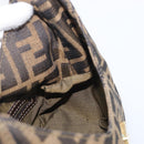 FENDI Zucca Canvas Mamma Baguette Hand Bag Black Brown Auth 209437V-20
