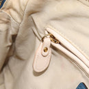 Chloe Paraty Hand Bag Leather 2way Blue Gold Auth 209438V-26