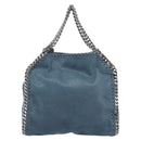 Stella McCartney Chain Falabella Shoulder Bag Polyester Blue Silver Auth 209439V-2