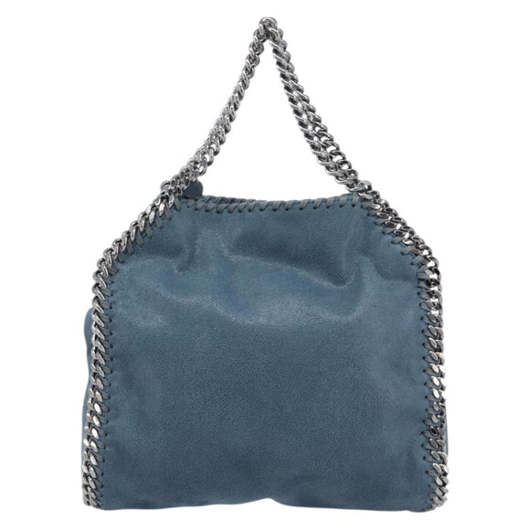 Stella McCartney Chain Falabella Shoulder Bag Polyester Blue Silver Auth 209439V