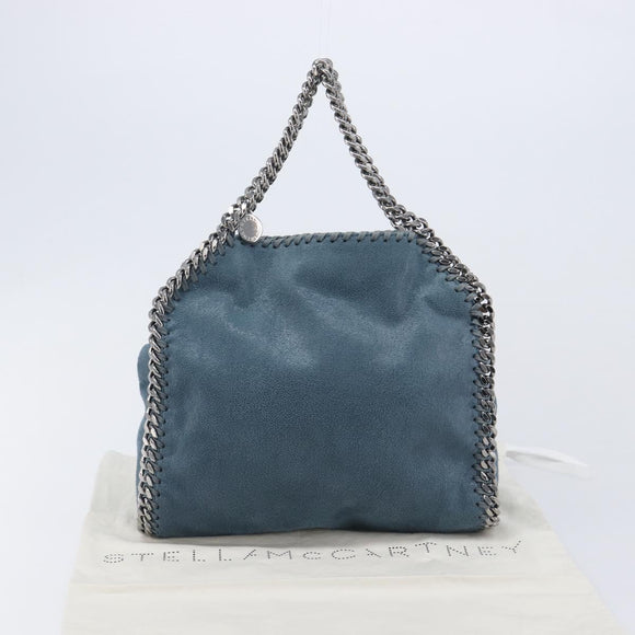 Stella McCartney Chain Falabella Shoulder Bag Polyester Blue Silver Auth 209439V