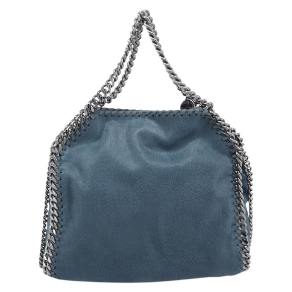 Stella McCartney Chain Falabella Shoulder Bag Polyester Blue Silver Auth 209439V