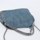 Stella McCartney Chain Falabella Shoulder Bag Polyester Blue Silver Auth 209439V-6