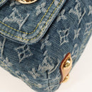 LOUIS VUITTON Monogram Denim Buggy PM Shoulder Bag Blue M95049 LV Auth 209440V-16