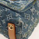 LOUIS VUITTON Monogram Denim Buggy PM Shoulder Bag Blue M95049 LV Auth 209440V-17