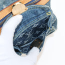 LOUIS VUITTON Monogram Denim Buggy PM Shoulder Bag Blue M95049 LV Auth 209440V-21