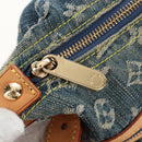 LOUIS VUITTON Monogram Denim Buggy PM Shoulder Bag Blue M95049 LV Auth 209440V-25