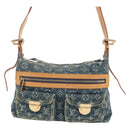LOUIS VUITTON Monogram Denim Buggy PM Shoulder Bag Blue M95049 LV Auth 209440V-13