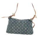 LOUIS VUITTON Monogram Denim Buggy PM Shoulder Bag Blue M95049 LV Auth 209440V-2