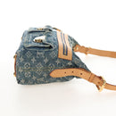 LOUIS VUITTON Monogram Denim Buggy PM Shoulder Bag Blue M95049 LV Auth 209440V-4