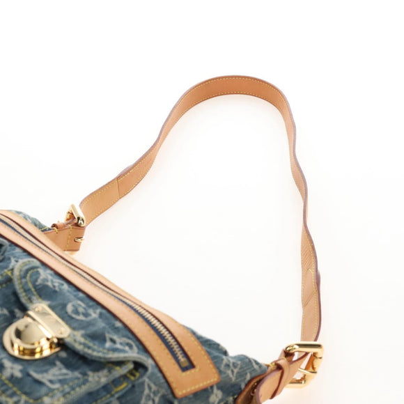 LOUIS VUITTON Monogram Denim Buggy PM Shoulder Bag Blue M95049 LV Auth 209440V