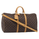 LOUIS VUITTON Monogram Keepall Bandouliere55 Boston Bag M41414 LV Auth 209443V-1