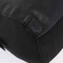 PRADA Chain Shoulder Bag Leather Black Gold Auth 209449V-13