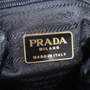 PRADA Chain Shoulder Bag Leather Black Gold Auth 209449V-18