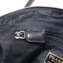 PRADA Chain Shoulder Bag Leather Black Gold Auth 209449V-22