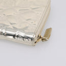 CHANEL Icon line Long Wallet Patent leather Gold CC Auth 209452V-10