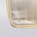 CHANEL Icon line Long Wallet Patent leather Gold CC Auth 209452V-13