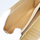 CHANEL Icon line Long Wallet Patent leather Gold CC Auth 209452V-16