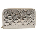 CHANEL Icon line Long Wallet Patent leather Gold CC Auth 209452V-2