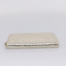 CHANEL Icon line Long Wallet Patent leather Gold CC Auth 209452V-7