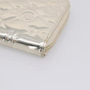 CHANEL Icon line Long Wallet Patent leather Gold CC Auth 209452V-8